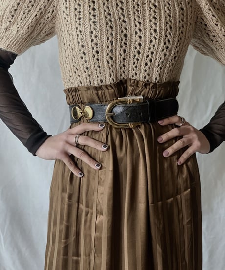 【USED】Poly Long Skirt/210217-050