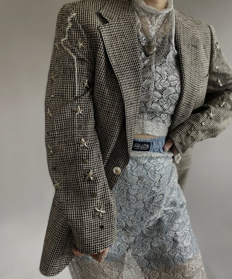 【USED】BRYAN and JOHNNY Lace Patterned Lame Set Up /240421-016