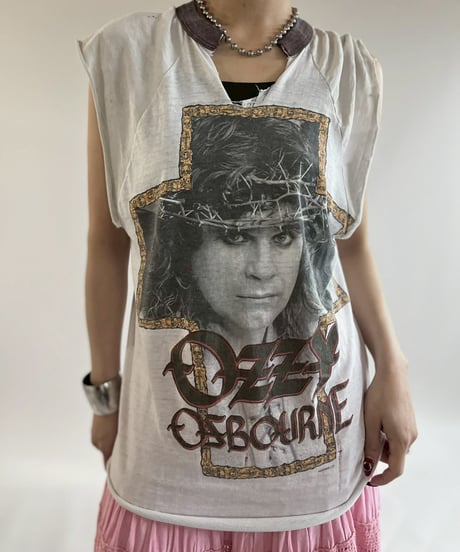 【USED】 80's OZZY OSBOURNE Cutoff Tour T-Shirt /250621-023