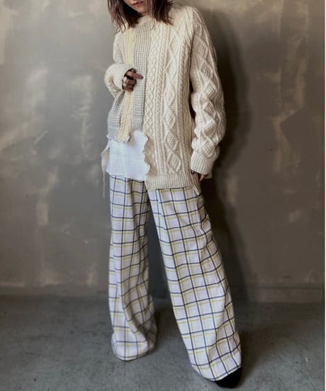 【RE;CIRCLE】 Patchwork Cable Knit ① / 201112-022