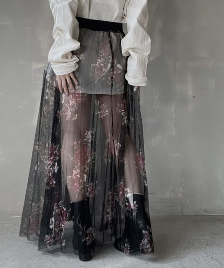 【USED】Poly Long Skirt/ 220312-007