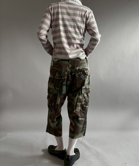 【USED】 Military Camouflage Cut Off Paint Pants /260226-007