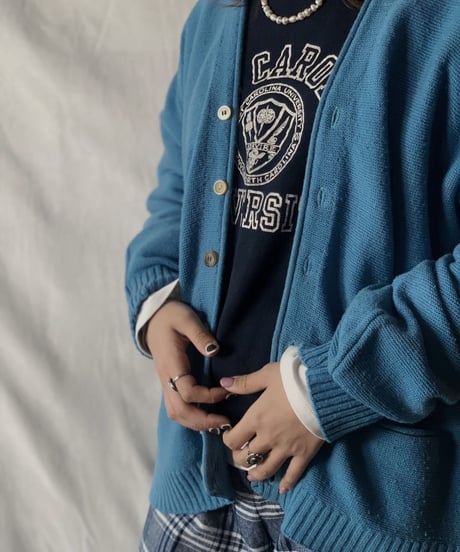 【USED】 Acrylic Knit Cardigan⑤ /210303-009