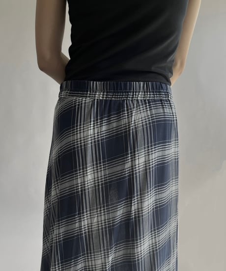 【USED】 Check Patterned Sheer Skirt / 241019-027