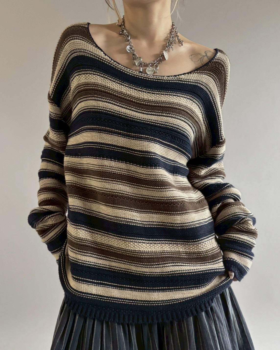 USED】 Lauren Ralph Lauren Border Pattern Cotto