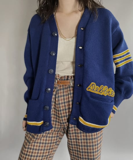 【USED】  Lettered Cardigan / 221105-001