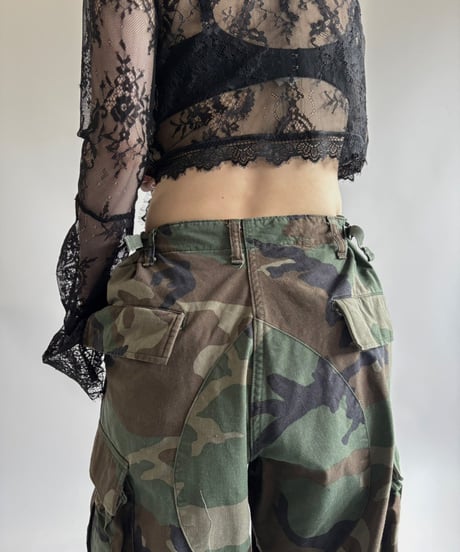 【USED】 Military Camouflage Cut Off Shorts / 250531-012