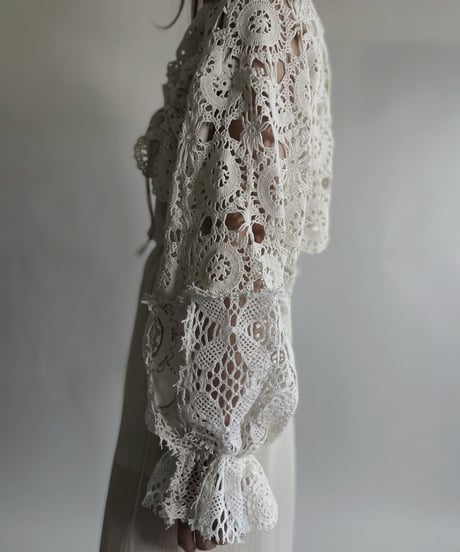 【RE;CIRCLE】 RE Crochet Cord Top / 220623-022
