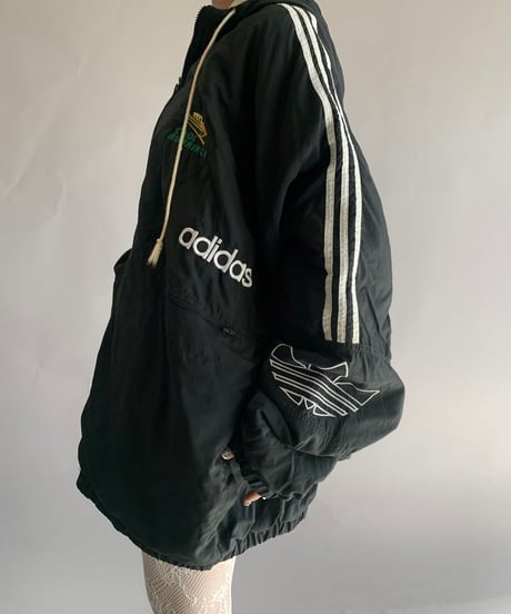【USED】  Made in USA 80's adidas Hooded Nylon Jacket/241116-012
