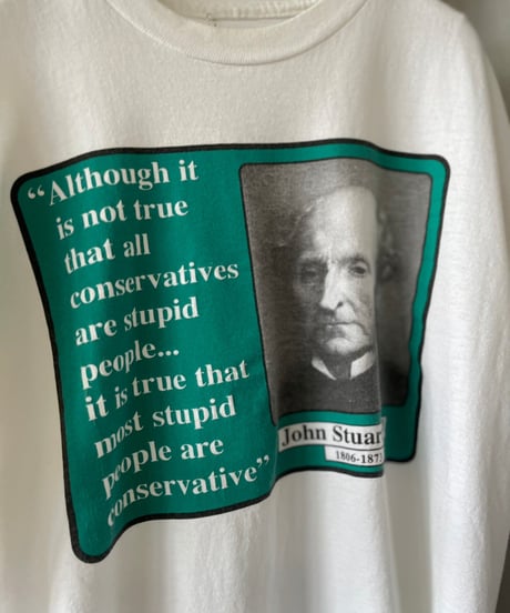 【USED】  John Stuart Mill Print T-Shirt / 230617-029