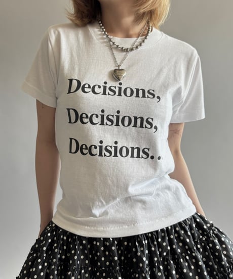 【USED】 RESIZED MADE in USA SCREEN STARS BEST Decisions T-Shirt / 250913-005