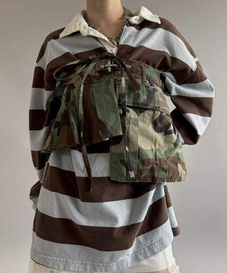 【3月中旬頃発送 / RE;CIRCLE】 RE Military Camouflage Wrap Skirt / 260226-001