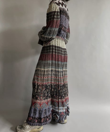 【RE;CIRCLE】 RE Indian Cotton Balloon Sleeved One-piece / 220901-001