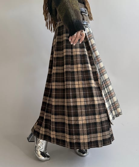 【RE;CIRCLE】 RE Kilt Long Skirt / 250102-016