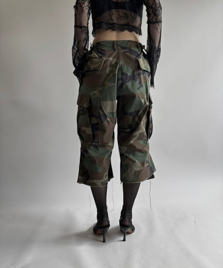 【USED】 Military Camouflage Cut Off Shorts / 250531-012