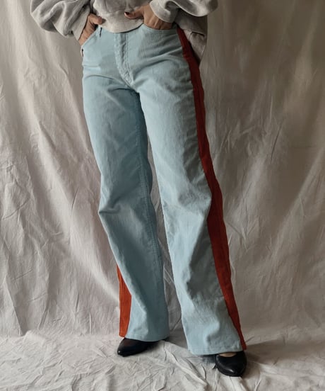 【RE;CIRCLE】 Remake Corduroy Side Line Pants⑤/210317-008