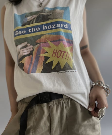 【USED】JERZEES cut off T-shirt / 230708-018