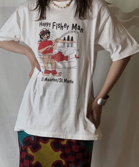 【USED】S/S T-shirt Fisher Man /210604-044