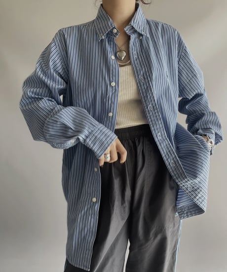 【USED】 Ralph Lauren Stripe Patterned Shirt/ 231125-014