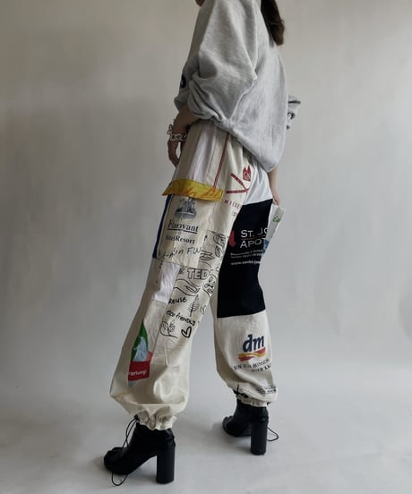 【RE;CIRCLE】 RE Eco-Friendly Bag Draw Cord Pants / 220825-022