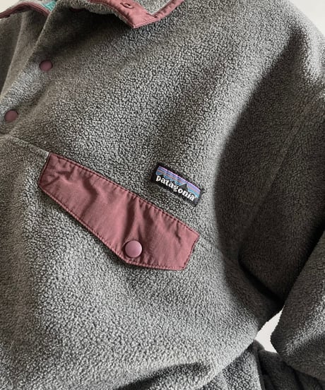 【USED】 Made in USA 80~90's Patagonia Synchilla Snap T /241228-029