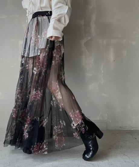 【USED】Poly Long Skirt/ 220312-007
