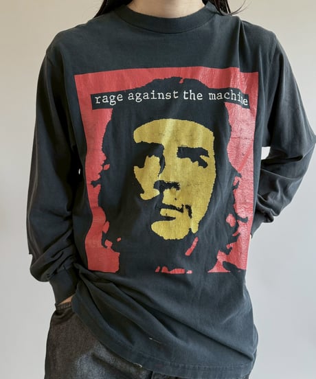 【USED】 90's  RAGE AGAINST THE MACHINE Docking Sleeve L/S T-Shirt /250621-048