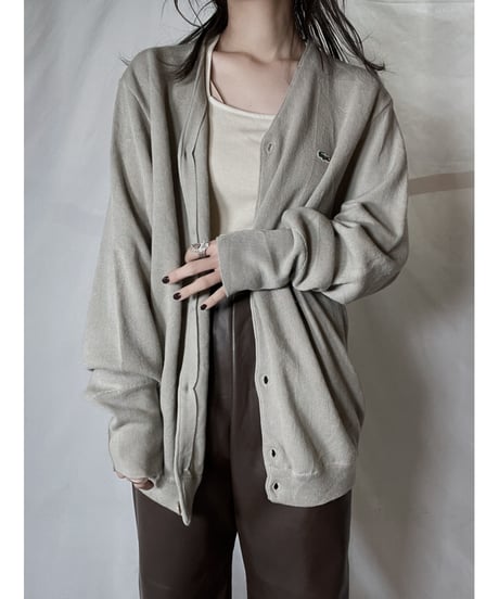 【USED】 LACOSTE Acrylic Knit Cardigan  ④ / 220111-004