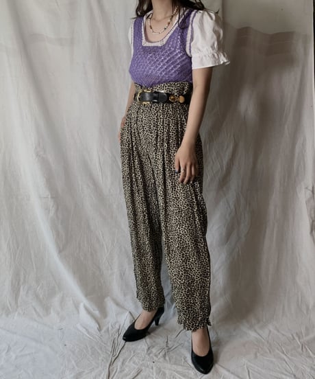【USED】 No Sleeve Crochet Knit /210421-039