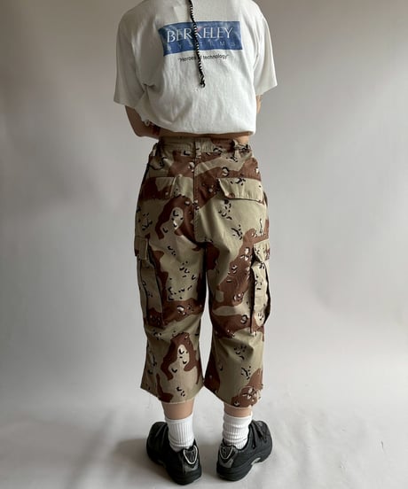 【USED】 Military Camouflage Painted Cut off Shorts  / 250719-006