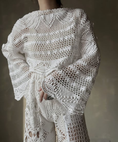 【RE;CIRCLE】 RE Crochet L/S Top②/20220317-002