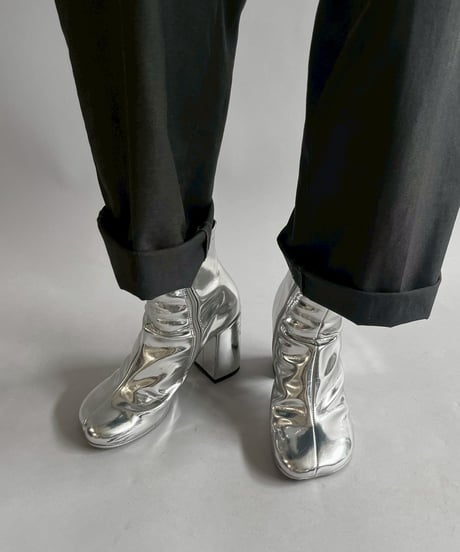 【USED】 MM6 Maison Margiela Silver Metallic Boots / 251027-004
