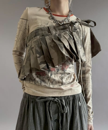 【RE;CIRCLE】 RE  Military Camouflage Wrap Skirt / 260226-005