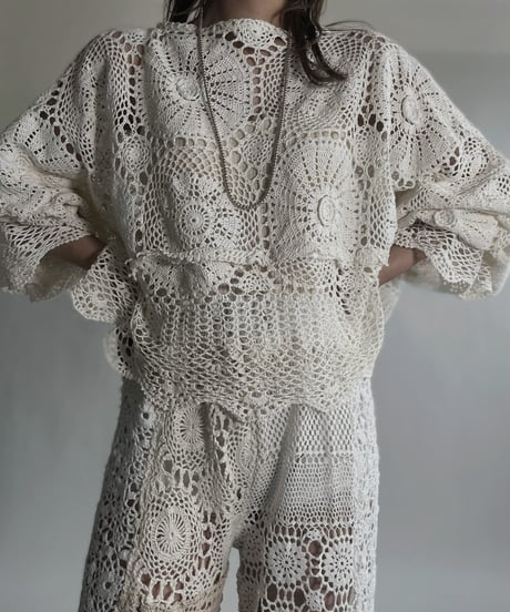 【RE;CIRCLE】 RE Crochet Top / 220623-011