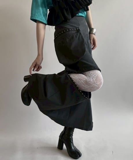 【RE;CIRCLE】 RE Suit Asymmetry Long Skirt/ 250717-014