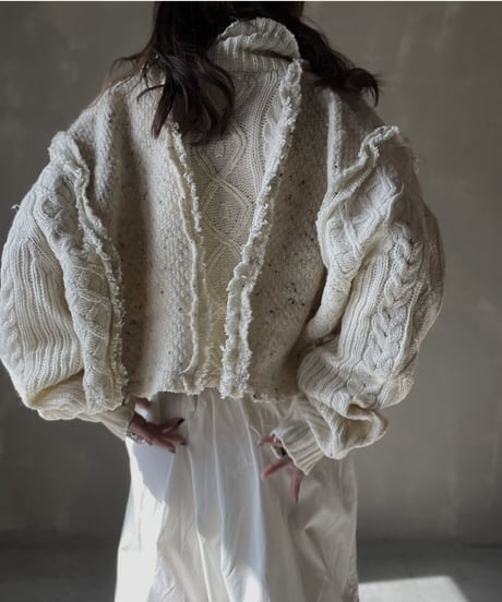 【RE;CIRCLE】 RE Alan Knit Short Top/220212-027