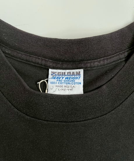 【USED】 RESIZED MADE in USA 90s GILDAN Black&White T-Shirt / 250830-011