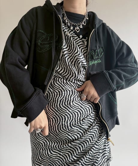 【USED】 Lame Zip Up Parka /250412-029