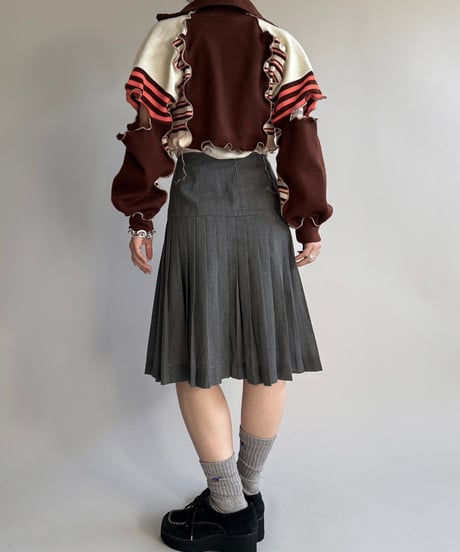 【RE;CIRCLE】 RE Mellow Zip Up Knit Top + Muffler  /  250123-001