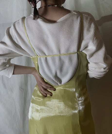 【USED】 Shiny Poly Camisole Dress②/210331-034