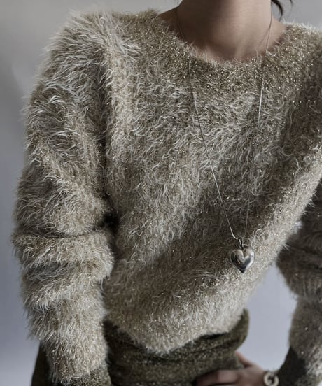 【USED】 Bebe Lame Knit Top/ 231028-023