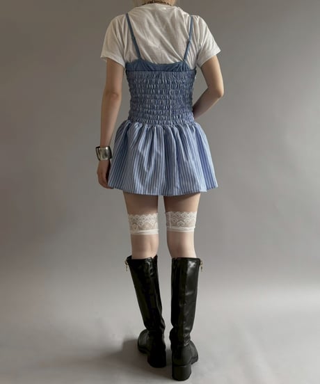 【RE;CIRCLE】  RE Stripe Shirt Mini One-Piece / 260611-004