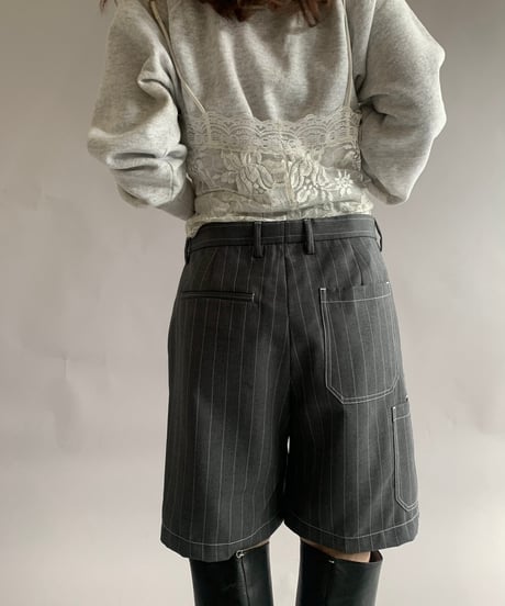 【USED】 Made in ITALY VERSACE Stripe Patterned Shorts / 241102-018