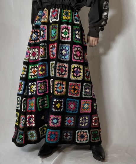 【RE;CIRCLE】 RE Granny Knit Long Skirt②/210917-004