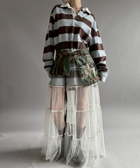 【3月中旬頃発送 / RE;CIRCLE】 RE Military Camouflage Wrap Skirt / 260226-001