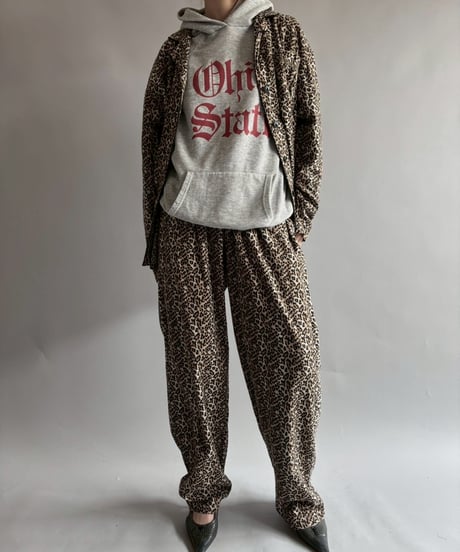 【USED】 Leopard shirt & pants set up  /250927-014