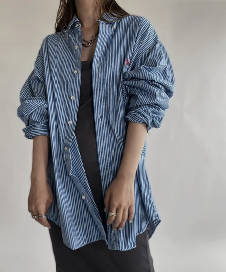 【USED】 Polo Ralph Lauren Striped Shirt / 220618-010