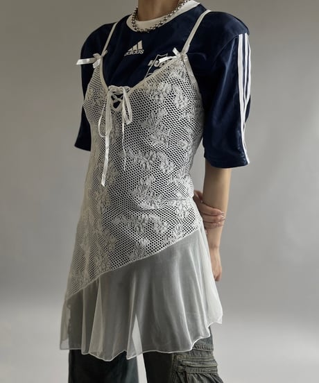 【USED】 Lace Patterned Camisole Top/240706-009
