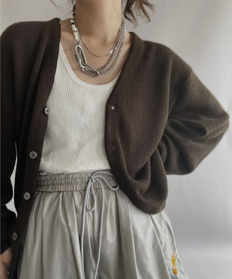 【USED】  The Fox Collection Acrylic Knit Cardigan / 221008-025