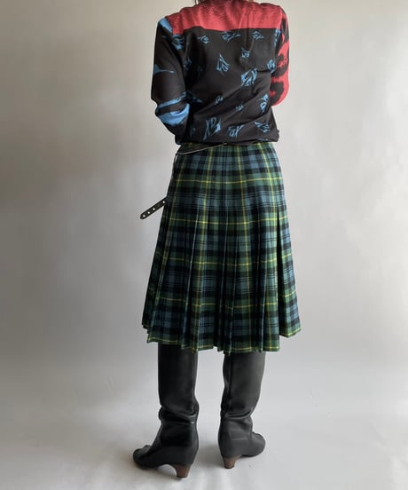 【USED】 Check Patterned Skirt/ 241006-043